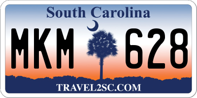 SC license plate MKM628