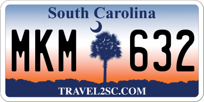 SC license plate MKM632