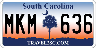 SC license plate MKM636
