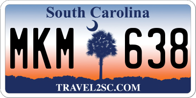 SC license plate MKM638