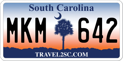 SC license plate MKM642