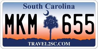 SC license plate MKM655