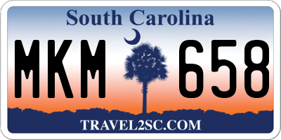 SC license plate MKM658