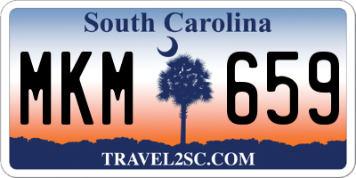 SC license plate MKM659