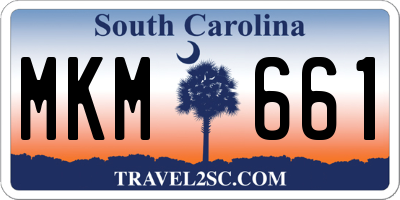 SC license plate MKM661