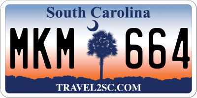 SC license plate MKM664