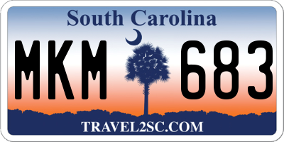 SC license plate MKM683