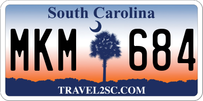 SC license plate MKM684