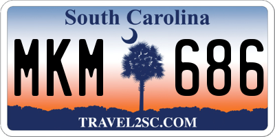 SC license plate MKM686