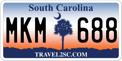 SC license plate MKM688