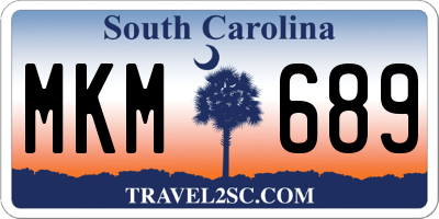 SC license plate MKM689