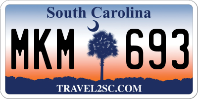 SC license plate MKM693