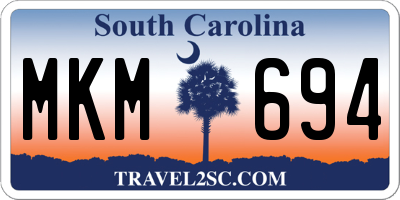 SC license plate MKM694