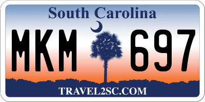 SC license plate MKM697