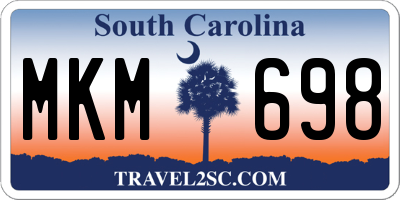 SC license plate MKM698