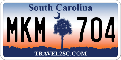 SC license plate MKM704