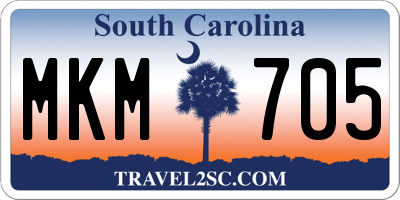 SC license plate MKM705