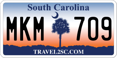 SC license plate MKM709