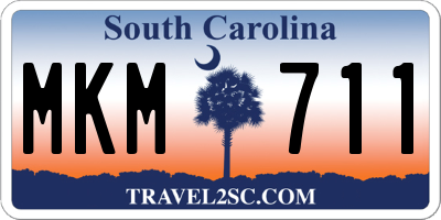 SC license plate MKM711