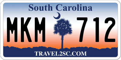 SC license plate MKM712