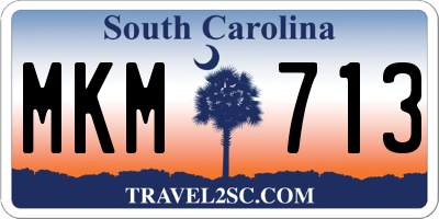 SC license plate MKM713