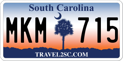 SC license plate MKM715