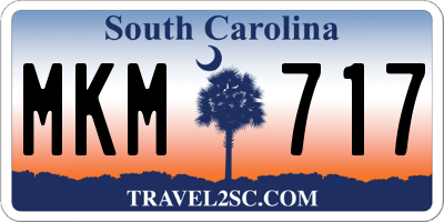 SC license plate MKM717