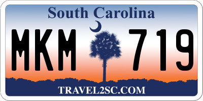 SC license plate MKM719