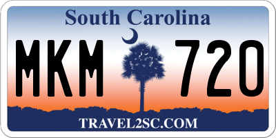 SC license plate MKM720