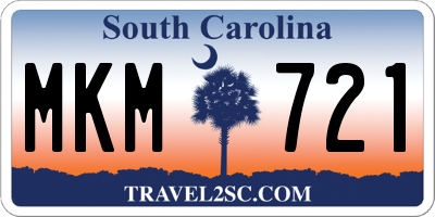 SC license plate MKM721
