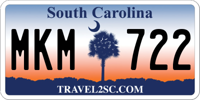 SC license plate MKM722