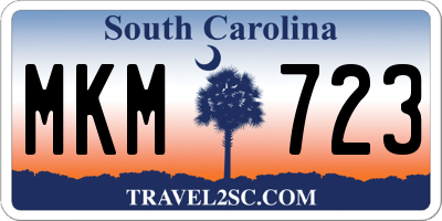 SC license plate MKM723