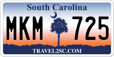 SC license plate MKM725