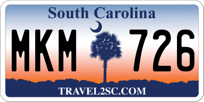 SC license plate MKM726