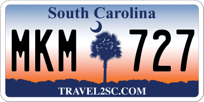 SC license plate MKM727