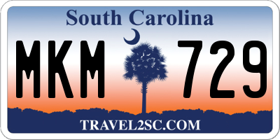 SC license plate MKM729