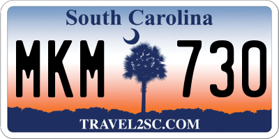 SC license plate MKM730
