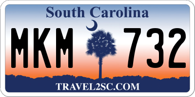 SC license plate MKM732