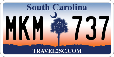 SC license plate MKM737