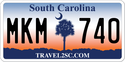 SC license plate MKM740