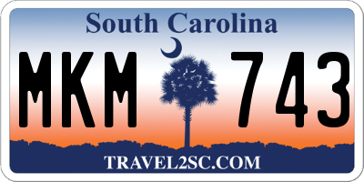 SC license plate MKM743