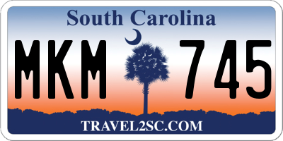SC license plate MKM745