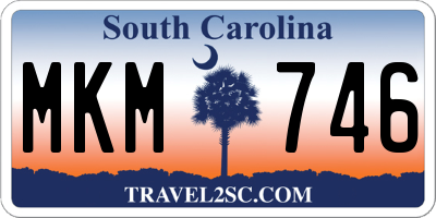 SC license plate MKM746