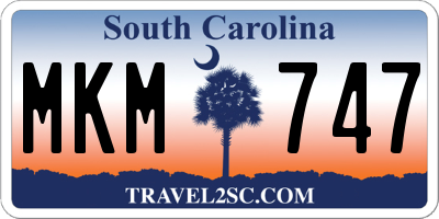 SC license plate MKM747