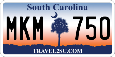 SC license plate MKM750