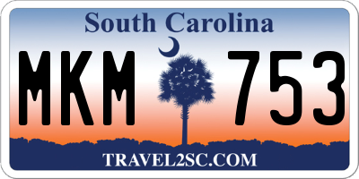 SC license plate MKM753
