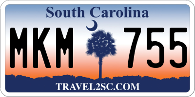 SC license plate MKM755
