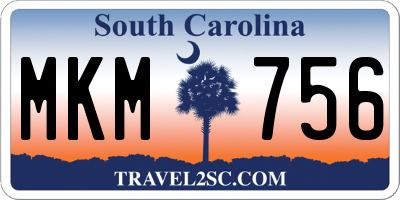 SC license plate MKM756
