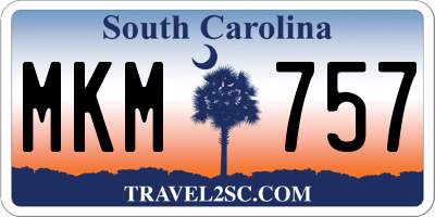 SC license plate MKM757