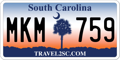 SC license plate MKM759
